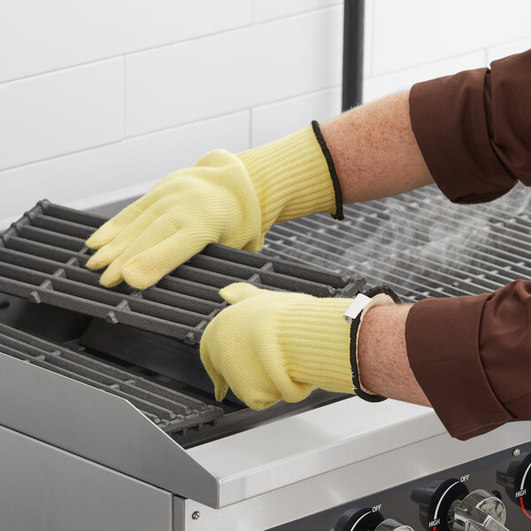 Ansell ActivArmr 43113 Yellow Kevlar Gloves with Silica Fiber Core