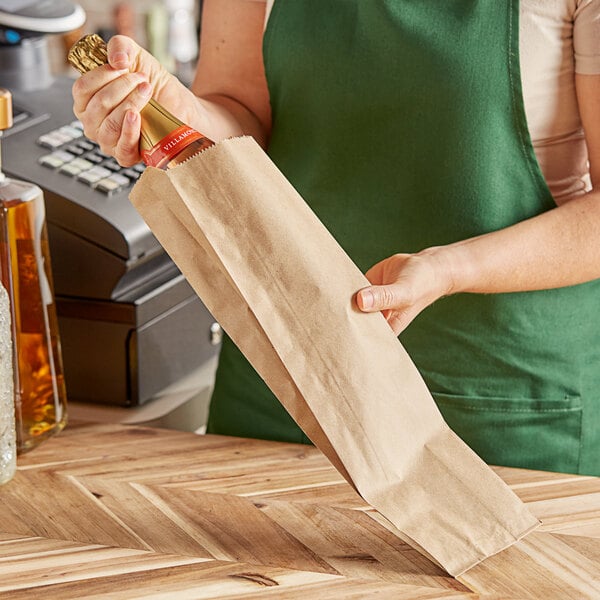 Choice Quart Size Natural Kraft Paper Bag - 500/Case