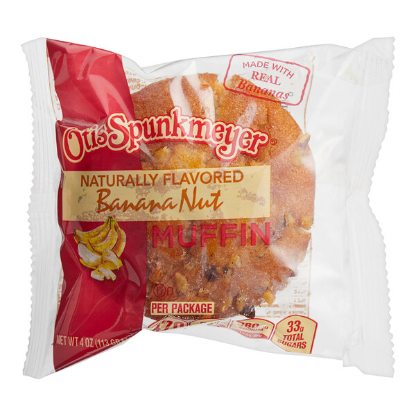 Otis Spunkmeyer Individually Wrapped Banana Nut Muffin 4 oz. 24/Case