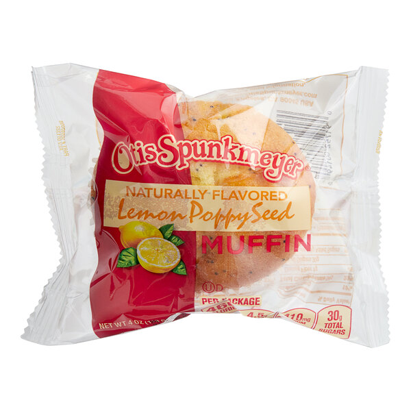 Otis Spunkmeyer Individually Wrapped Lemon Poppy Seed Muffin 4 oz. 24