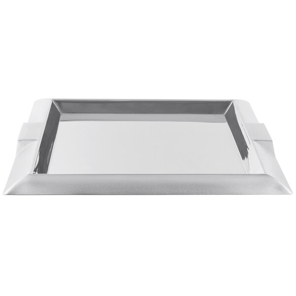 Vollrath 82090 Square Stainless Steel Serving Tray with Handles 11 3/4" x 11 3/4"