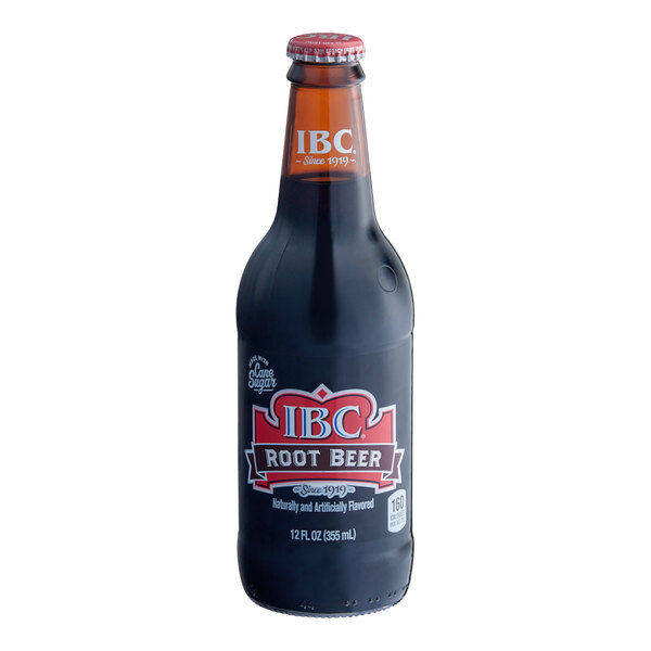 IBC Root Beer Soda 12 fl. oz. Glass Bottle 24/Case