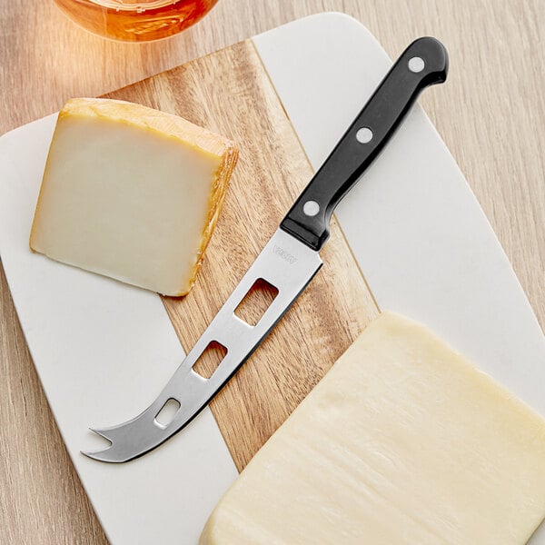 Acopa 8 1/4 Stainless Steel Semi-Hard Cheese Knife / Server with Plastic  Handle