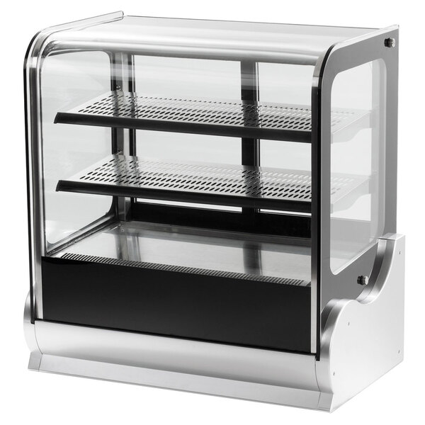 Vollrath 40866 48" Cubed Glass Heated Countertop Display Cabinet