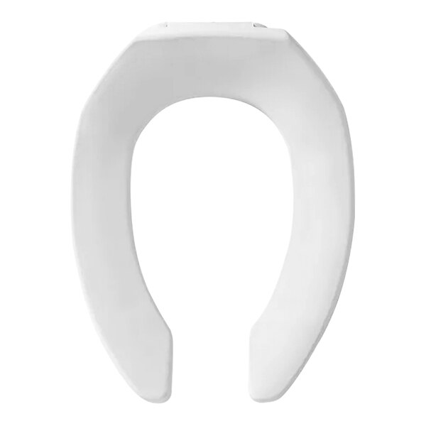 Bemis 1955CT 000 White Elongated Plastic Toilet Seat with STATITE
