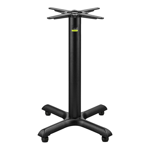 FLAT Tech KX22 EQ 22" x 22" Standard Height Black Table Base with