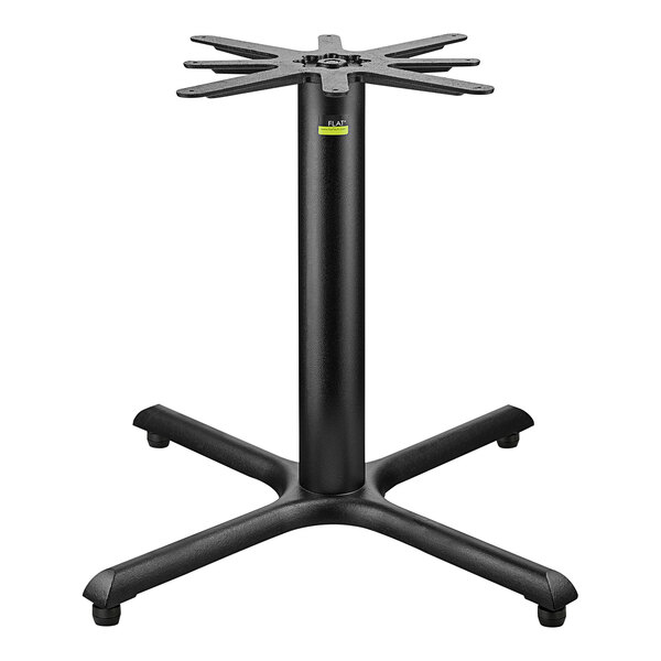 A FLAT Tech black table base with four legs.