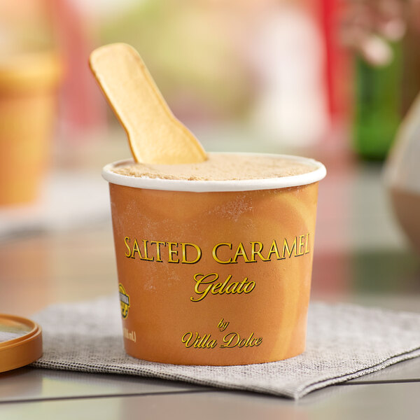 Villa Dolce Sea Salt Caramel Gelato Cup 3.6 oz. 24/Case