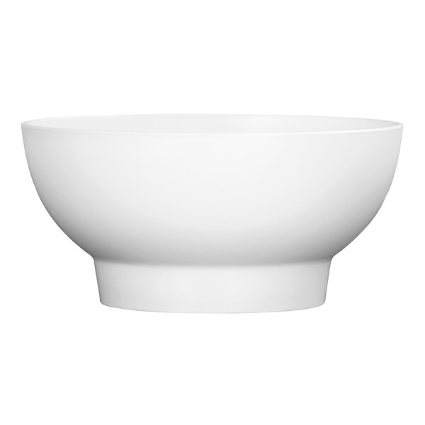 CalMil 48 oz. White Footed Melamine Bowl