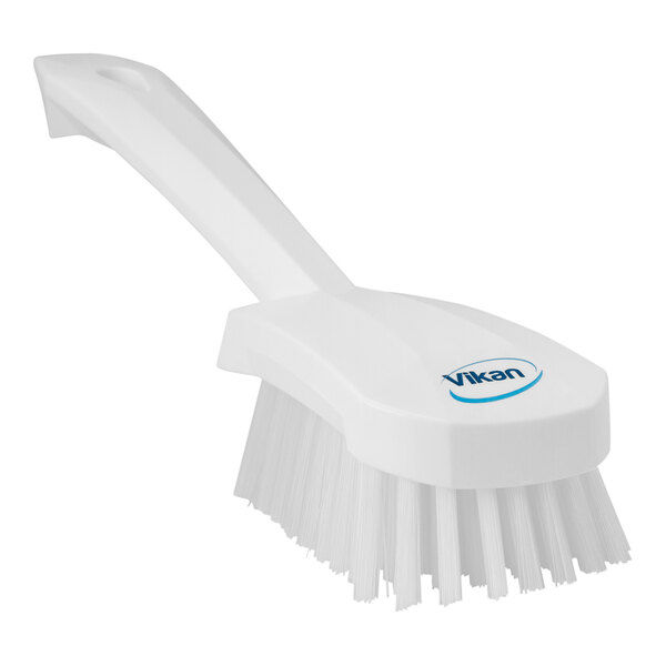 Vikan 41925 10" White Washing Brush with Stiff Bristles