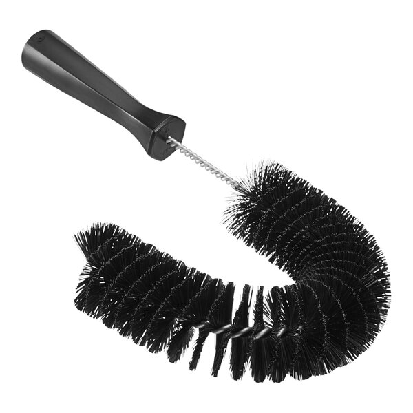 A black Vikan 14" brush with a long handle.