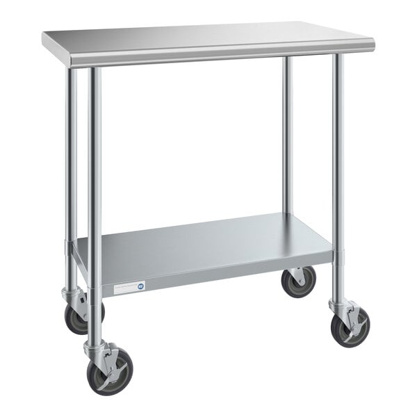 Steelton 24" x 36" 18 Gauge 430 Stainless Steel Work Table with