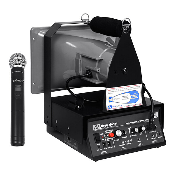 AmpliVox HalfMile Hailer Wireless Portable Outdoor PA System with