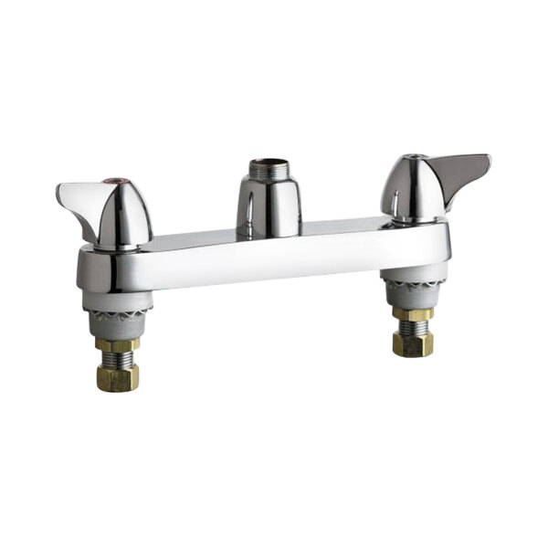 Chicago Faucets 1100LESAB DeckMounted Spoutless Faucet with 8" Centers and 2" Canopy Single