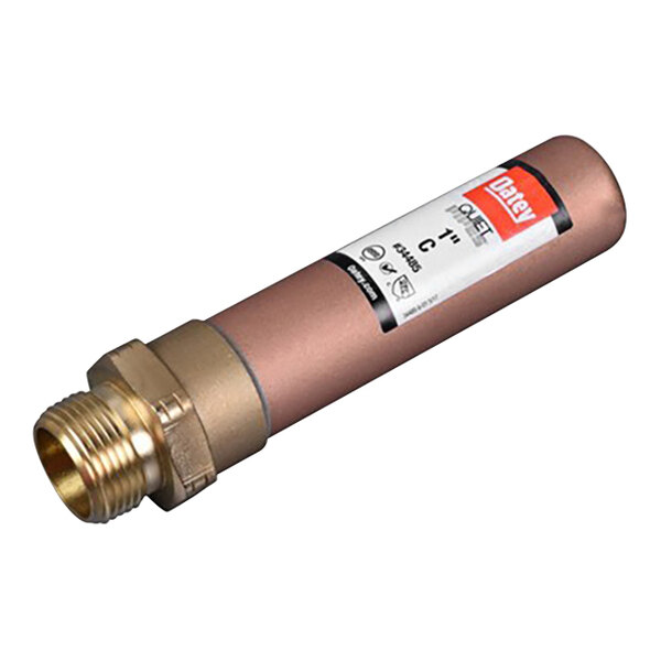 A Oatey brass hammer arrestor with a 1" MIP connection.