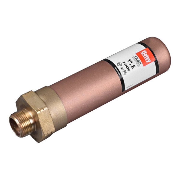 A copper Oatey E hammer arrestor with 1" MIP connection.