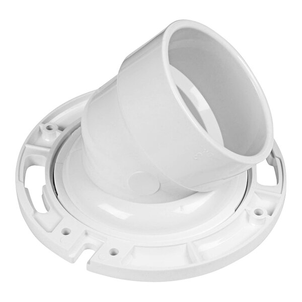 Oatey 43816 Level Fit 45 Degree PVC Water Closet Flange with Plastic Ring