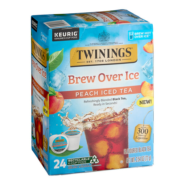 Twinings Unsweetened Peach Iced Tea Single Serve Keurig® KCup® Pods