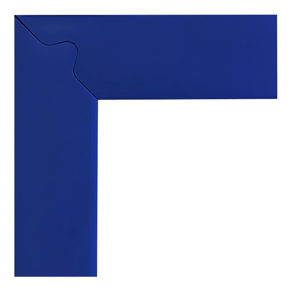 A blue rectangular object with a white border.