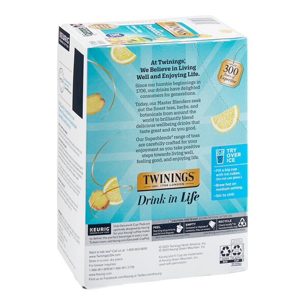 Twinings Probiotics Lemon & Ginger Herbal Tea Single Serve Keurig® K