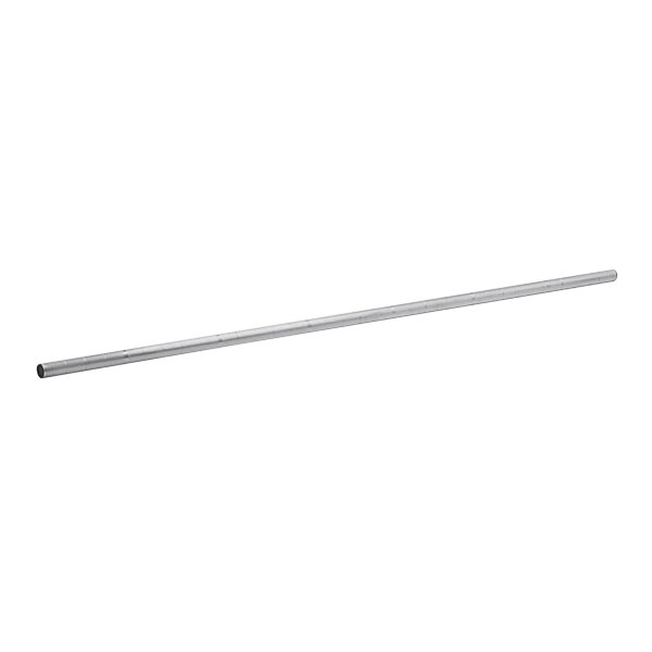 A long silver metal rod with black screws on the ends.