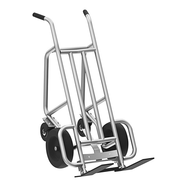 A silver Valley Craft hand truck with pneumatic wheels.