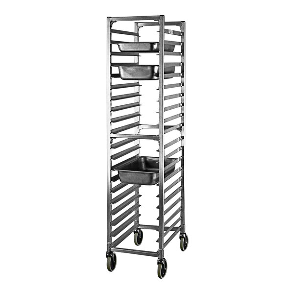 Steam Pan Raclk New Age 20-Pan Aluminum End Load Steam Table Pan Rack 1505