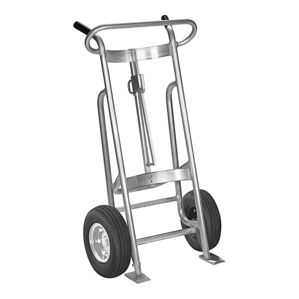 A silver Valley Craft hand truck with pneumatic wheels.