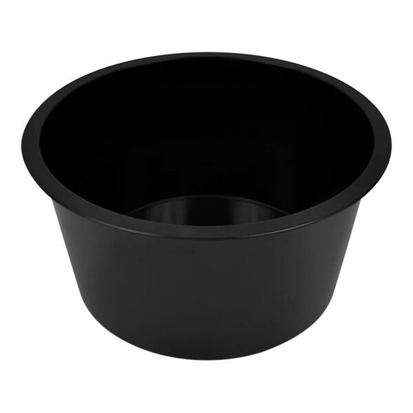 A black rectangular Dalebrook melamine bowl.