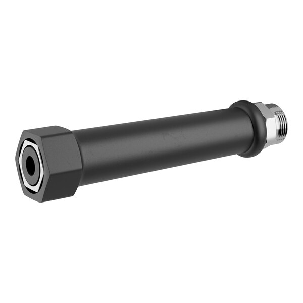 A black cylindrical handle with a silver threaded end.