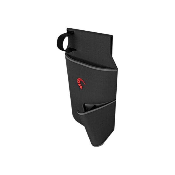 A black MotorScrubber disposal pouch with a red logo.