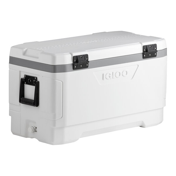 Igloo 49548 Marine Ultra 100 Qt. White Cooler with Comfort Grip Handles