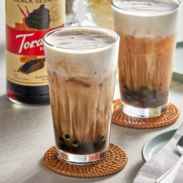 Torani Puremade Toasted Black Sesame Flavoring Syrup 750 mL Glass Bottle