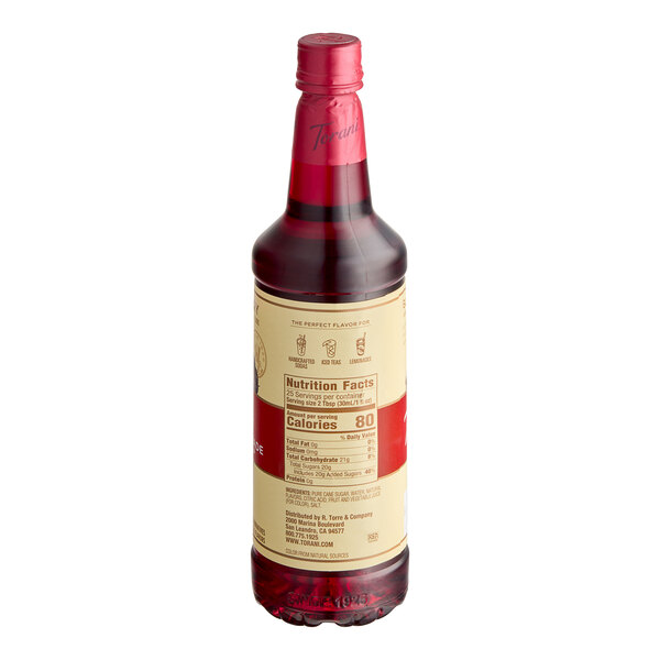 Torani Puremade Blackberry Flavoring Syrup 750 mL Plastic Bottle