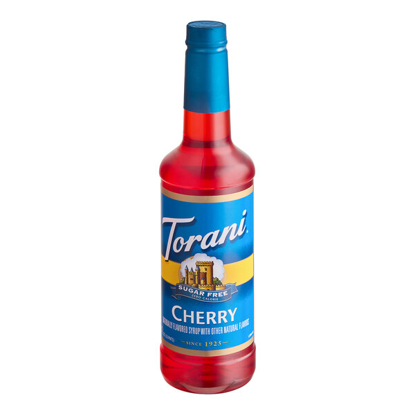 Torani SugarFree Cherry Flavoring Syrup 750 mL Plastic Bottle
