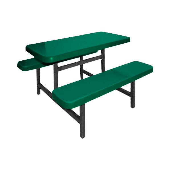 SolOMatic 48" x 48" x 30" Hunter Green Fiberglass Table with Fixed