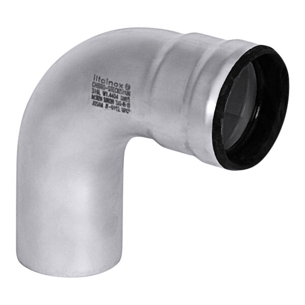 Josam JF0190 2" Stainless Steel 90 Degree Short Bend Fitting for Push