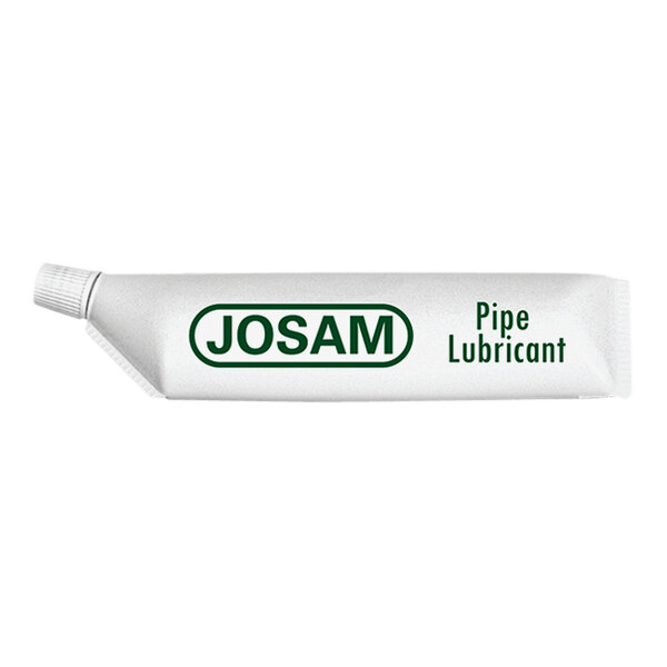 A tube of Josam pipe lubricant with a green and white label.