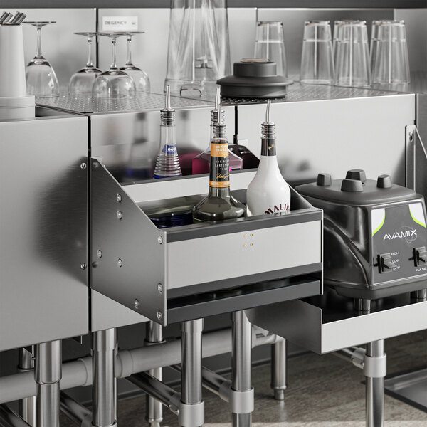 Kratos 36-Inch Stainless Steel Speed Rail - Double-Tier Bar Organizer For Liquor Bottles