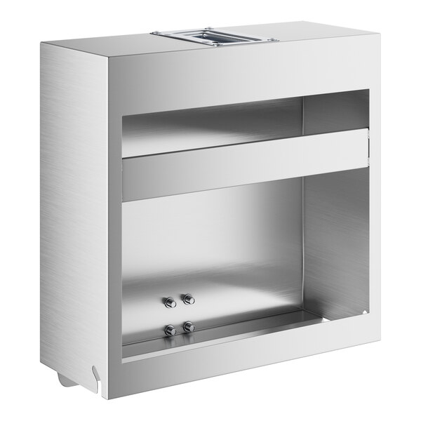 A stainless steel rectangular cover with a brushed finish, designed to fit over a 12-inch single tier speed rail.