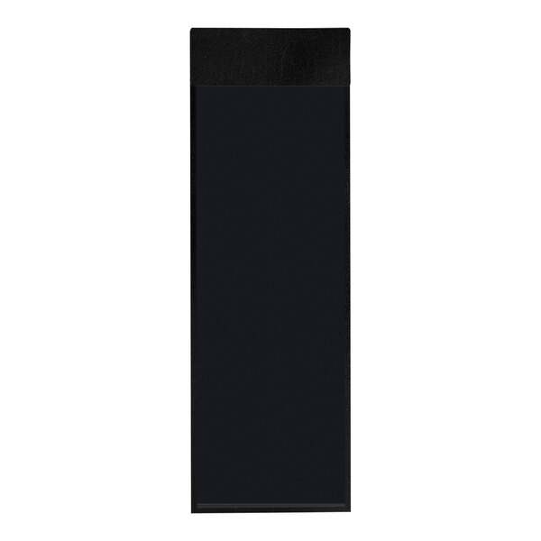 A black rectangular menu board with a white border.