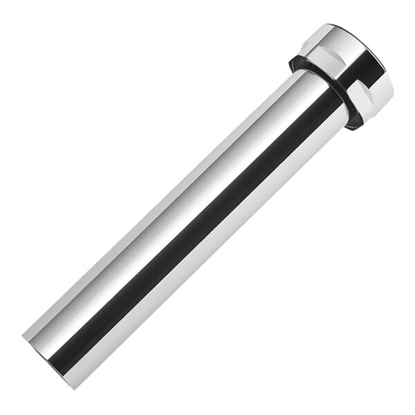 A silver tube with a black cap.