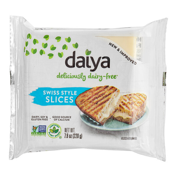 Daiya Vegan Sliced Swiss Cheese 7.8 oz 8/Case
