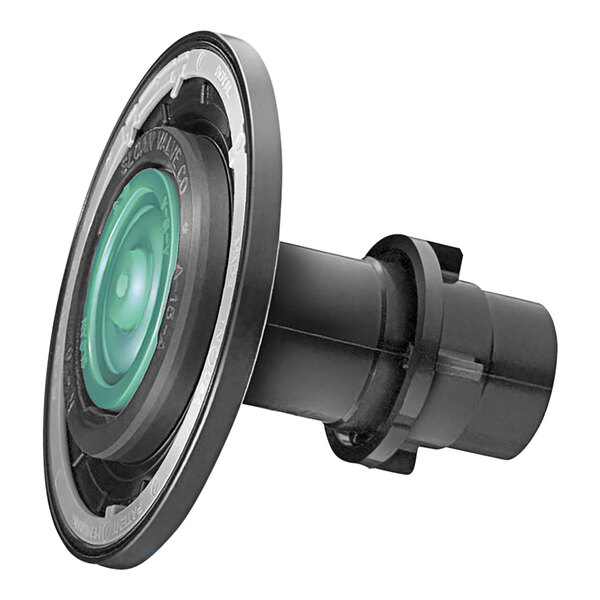 A black and green diaphragm assembly for a Sloan Royal water closet flushometer.