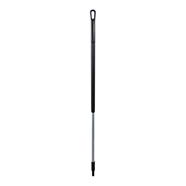 A long black and silver Vikan aluminum pole.