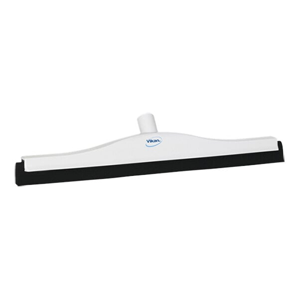 A white and black Vikan double foam floor squeegee with a white plastic frame.