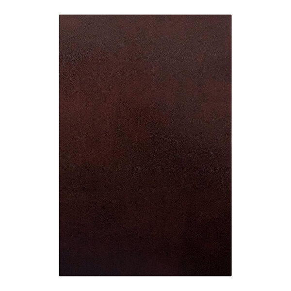 A brown leather H. Risch, Inc. wine menu cover.