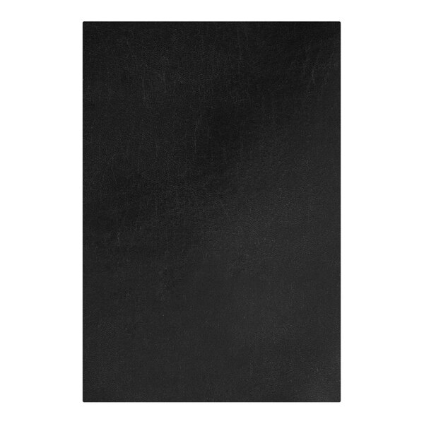 A black rectangular H. Risch, Inc. leather menu cover.