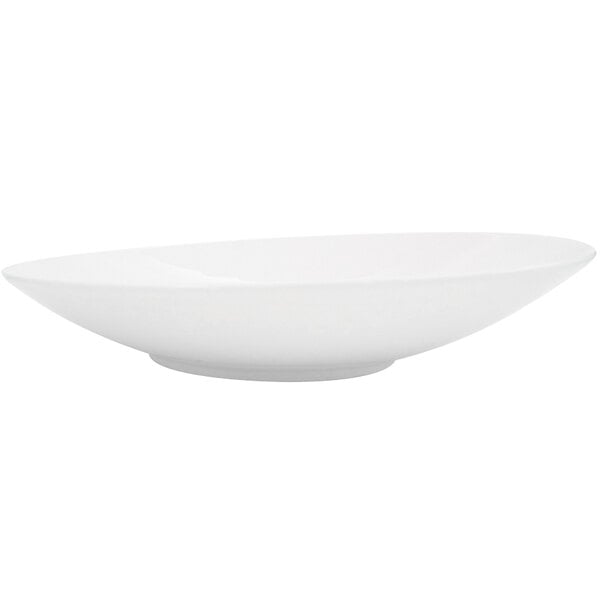 CAC SHER-21 Sheer 12" Bone White Round Porcelain Plate - 12/Case