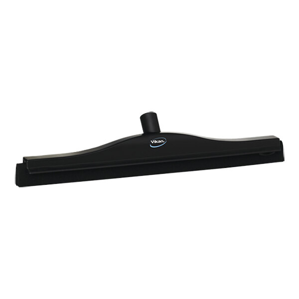A black Vikan double foam floor squeegee with a black handle.